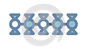 Abstract Blue Geometric Chain Link Pattern Design, vector design Generative AI