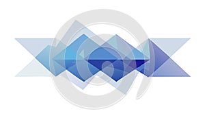 Abstract Blue Geometric Diamond Pattern, vector design Generative AI