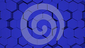 Abstract Blue Geometric Hexagon Shape Honeycomb Pattern Surface Tiles - Abstract Background Texture