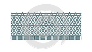 Abstract Blue Geometric Interlocking Border, vector design Generative AI