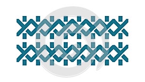 Abstract Blue Geometric Interlocking Pattern, vector design Generative AI