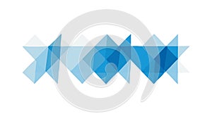 Abstract Blue Geometric Layered Triangles, vector design Generative AI