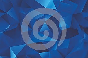 Abstract blue geometric low poly background