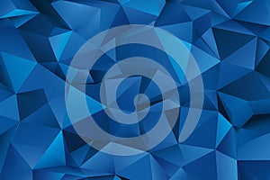 Abstract blue geometric low poly background