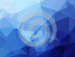 Abstract blue geometric low poly background