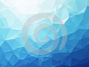 Abstract blue geometric low poly background