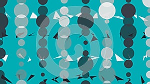 Abstract blue geometric pattern background with random object