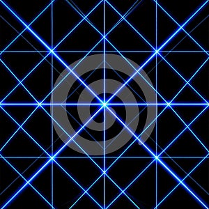 Abstract Blue Geometric Pattern with Glowing Lines