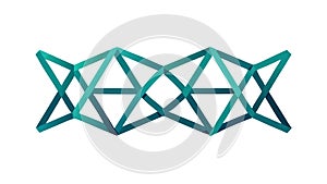 Abstract Blue Geometric Pattern Lines, vector design Generative AI