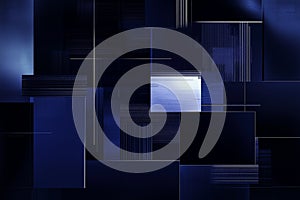 Abstract Blue Geometric Patterns