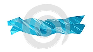 Abstract Blue Geometric Polygon Waves, vector design Generative AI