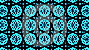 Abstract blue geometric seamless pattern background. Abstract Stripes Kaleidoscope Loop. Fast Psychedelic Colorful Kaleidoscope VJ