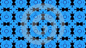 Abstract blue geometric seamless pattern background. Abstract Stripes Kaleidoscope Loop. Fast Psychedelic Colorful Kaleidoscope VJ