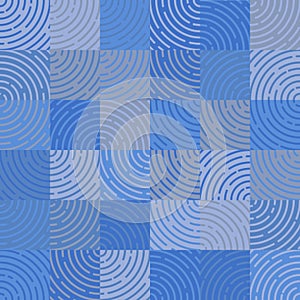 Abstract blue geometric seamless pattern. Vector illustration