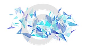 Abstract Blue Geometric Shards - Crystal Texture Background, vector design Generative AI