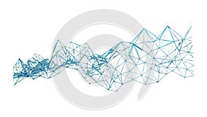 Abstract Blue Geometric Shards - Modern Fragmented Design, vector design Generative AI