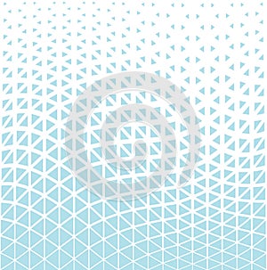 Abstract blue geometric triangle design halftone pattern