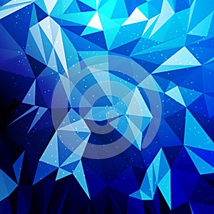 Abstract blue geometric triangular desing low polygon background