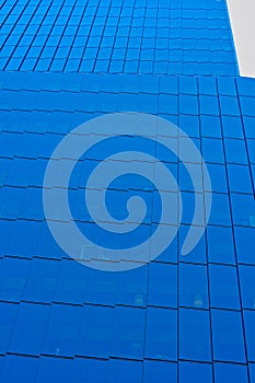 Abstract blue glass facade skyscraper, San Francisco