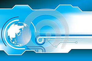 Abstract Blue Globe Background