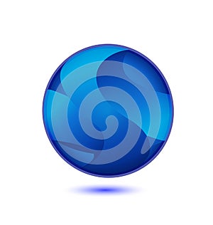 Abstract blue globe sphere logo