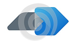 Abstract Blue Gradient Arrow, Dynamic Directional Vector Element, vector design Generative AI