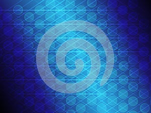 Abstract blue gradient circle and line glowing background