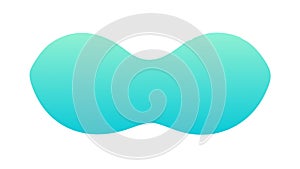 Abstract Blue Gradient Fluid Organic Shape Design, vector design Generative AI