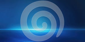Abstract Blue Gradient with Light Horizon