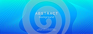 Abstract blue gradient minimal banner. Vector wavy long background. Facebook cover, header, web banner