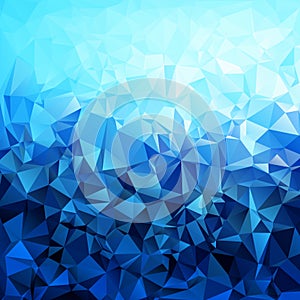 Abstract blue gradient polygon shaped