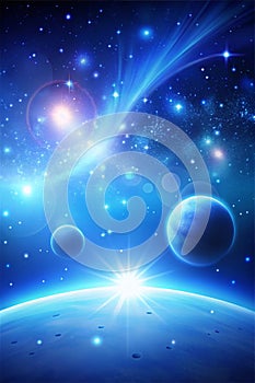 Blue Gradient Space Abstract background