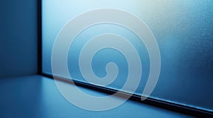 Abstract blue gradient wall and floor corner