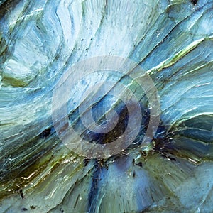 Abstract Blue and Green Ocean Water and Rock Scene