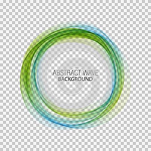 Abstract blue, green swirl circle bright background. Vector illustration for you modern design. Round frame or banner