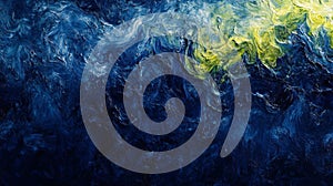 Abstract Blue and Green Swirl Painting Texture