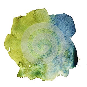 Abstract blue-green watercolor