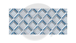 Abstract Blue-Grey Geometric Patterned Border, vector design Generative AI
