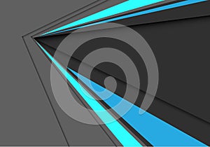 Abstract blue grey speed arrow direction design modern futuristic background vector