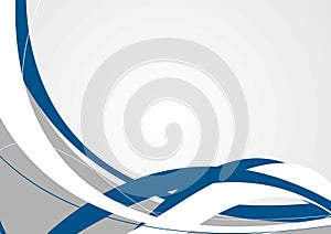 Abstract blue grey wavy background photo