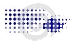 Abstract Blue Halftone Dot Gradient Pattern Vector, vector design Generative AI