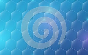 Abstract blue hexagon 3d texture background with technology and luxury concept. Vector illustration