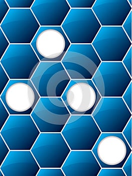 Abstract blue hexagon background