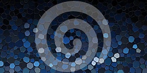 Abstract Blue Hexagon Pattern, Seamless Geometric Shapes, Stylish Digital Texture for Modern Design