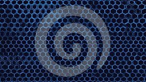 Dark Blue Hexagonal Grid Texture Background Seamless Pattern