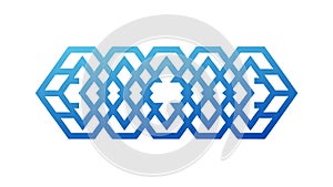 Abstract Blue Hexagonal Grid Pattern for Modern Backgrounds, vector design Generative AI