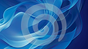 Abstract blue hues swirls waves fluid motion background wallpaper