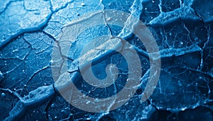 Abstract blue ice cracked texture background
