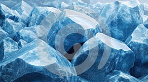 Abstract Blue Ice Crystals Texture Background