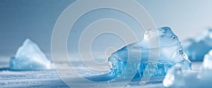 Abstract Blue Ice Texture Cool Winter Background